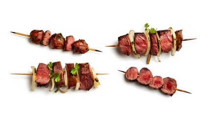Deliciously Grilled Skewers of Beef and Onion: Perfect for a Summer Feast