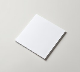 Blank Square White Paper Mockup on Gray Background