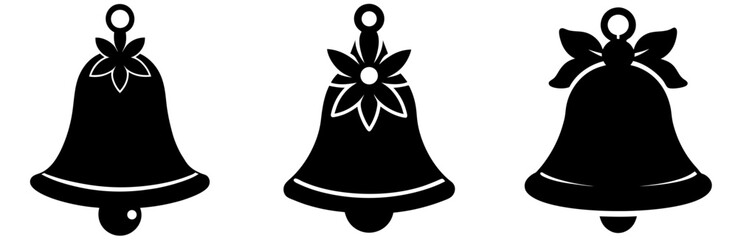 Christmas Bell Silhouette Vector Art