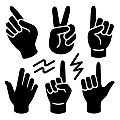 set of hand gestures