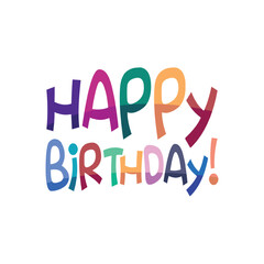 colorful birthday wishes, multi color happy birthday wish