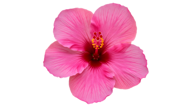 Isolated Pink Flower Blossom on White Background for Floral Designs - Powered by Adobe