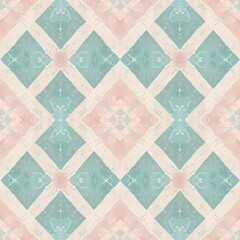 Fototapeta premium Pastel Diamond Pattern Seamless Texture, Seamless pastel diamond pattern background