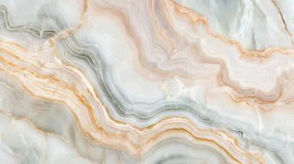 Obraz premium Elegant pastel marble background with soft curves and delicate patterns, showcasing blend of gray, white, and subtle orange hues that evoke sense of tranquility and sophistication