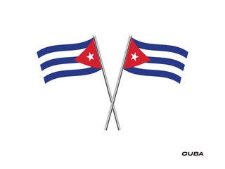 Fototapeta premium Flag Of Cuba, Cuba flag, National flag of Cuba. table flag of Cuba.