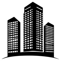 Modern flat icon of bank