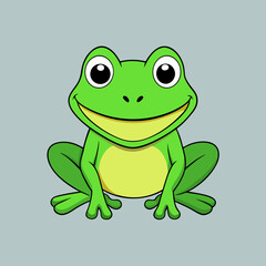 frog on white background