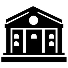 Modern flat icon of bank