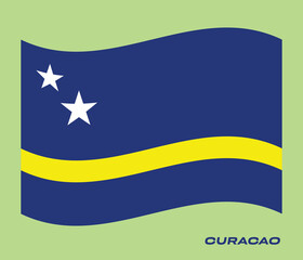 Flag Of Curaçao, Curaçao flag, National flag of Curaçao.