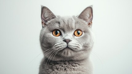 Adorable cat portrait studio setting animal photography minimalist