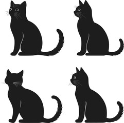 set of black cats