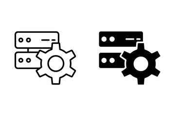 Data Processing Icon Design Illustration. Network Symbol on White background
