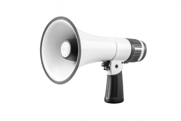 Detailed Megaphone With Glossy Finish And Ergonomic Handle Transparent Background