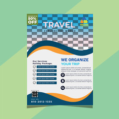 Travel business flyer design 