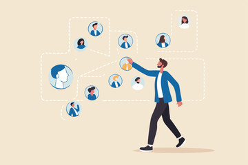 Reorganization or reorg to adjust, allocate resources, change team structure for efficiency, restructure organization, department and job roles concept, businessman ceo reorganize employee role chart.