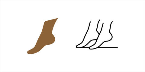 vector logo about feet , very suitable for companies in the field of foot care icon set.