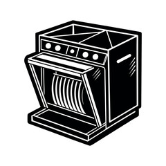 Vector illustration of a black box