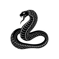 Black snake vector illustration