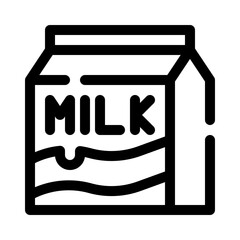 milk carton line icon