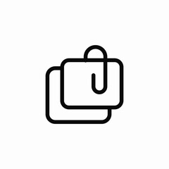 note attachments icon sign vector