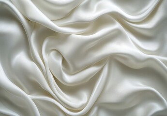 Obraz premium Luxurious white silk draped fabric texture