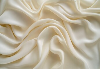 Obraz premium Cream silk fabric drapes, studio shot