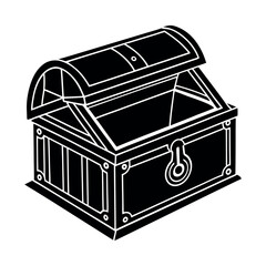 Treasure chest isolated on white