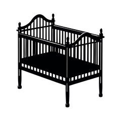 Bed in a white background