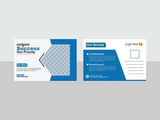 Modern Corporate Postcard Design Template