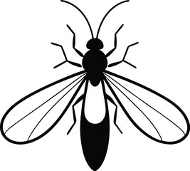 Firefly with glowing light silhouette