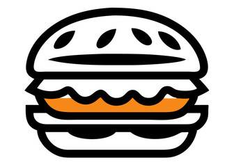 Delicious burger silhouette