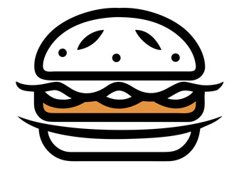 Delicious burger silhouette