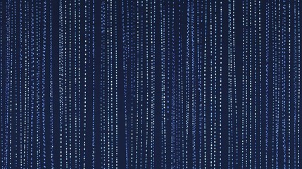 Hand-drawn indigo straight dotted lines in a seamless pattern, vector set featuring simple sewing stitch design on a clean background, perfect for creating textured wallpapers or crafting projects in 