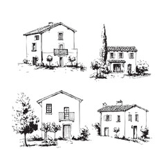 Vineyards landscapes sketched abstract digital illustration