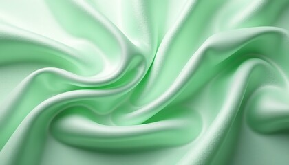 Obraz premium CloseUp Shot of Smooth Green Satin Fabric: HighQuality Texture Display. A close up shot of a soft green fabric.