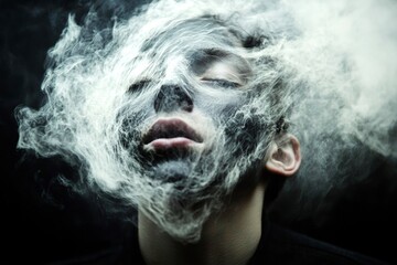 Metaphorical childhood abuse physical senses, of a loss of pleasure or interest. Childhood abuse - cause of depression: abstract image of individual status. Depression prevention. Mental pain.