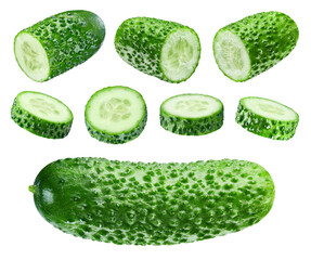 Cucumber isolated on white background