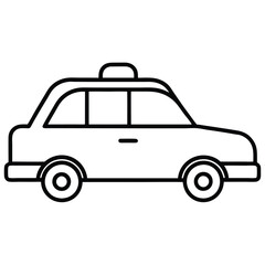 Taxi Line Art Icon  Simple & Modern for Web and Mobile Design