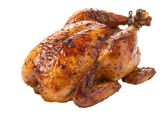 Broiled seasoned chicken isolated on transparent background