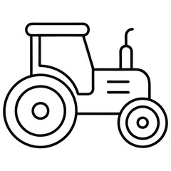 Tractor Line Art Icon  Simple & Sleek for Agricultural Design