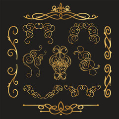 ornaments gold icons