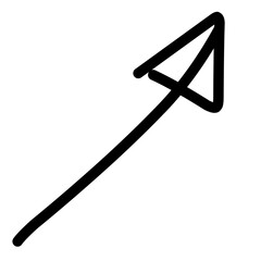 Hand Drawn Arrow, Monoline Arrow Doodle