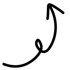 Hand Drawn Arrow, Monoline Arrow Doodle
