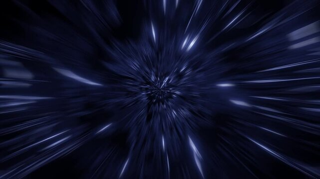 Abstract blue space with bright star ray dnd glowing energy vortex pattern
