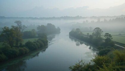 misty morning on the river