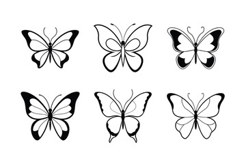 butterfly vector art silhouette design