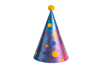 birthday party hat isolated on white or transparent background