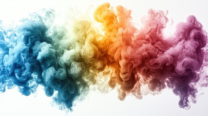 Obraz premium Abstract Colorful Smoke Swirls: A Vivid Display of Chromatic Diffusion