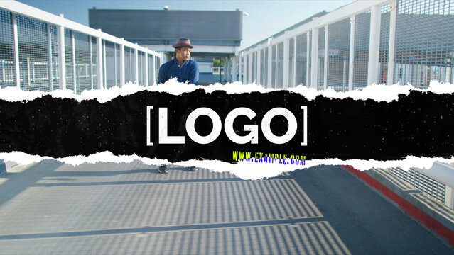 Ripped Logo Transition 03