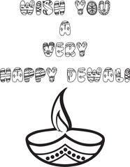 Obraz premium HAPPYM DEWALI TO YOU ALL 
